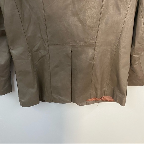 Vintage Western Style Leather Jacket Blazer - Picture 9 of 16